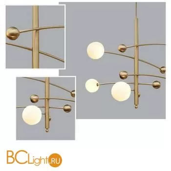 Люстра DeLight Collection Globe Mobile 10215P/5 brass - Фото 0
