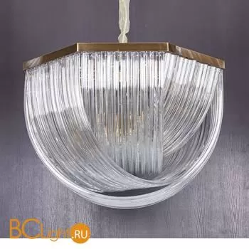 Люстра DeLight Collection Murano Glass A001-800 L12 brass/clear - Фото 0