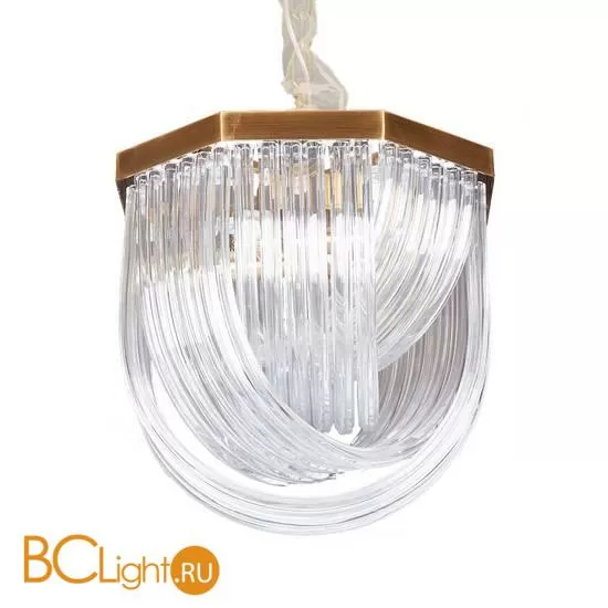 Люстра DeLight Collection Murano Glass A001-400 L4 brass/clear