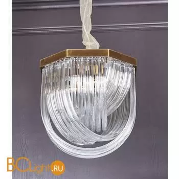 Люстра DeLight Collection Murano Glass A001-400 L4 brass/clear - Фото 0
