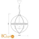 Подвесной светильник DeLight Collection Residential KM0115P-4L brass - Схема