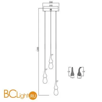 Подвесной светильник DeLight Collection seed OMG07287-3 gold - Фото 3