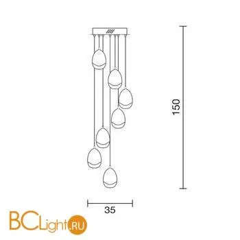 Подвесной светильник DeLight Collection terrene MD13003023-7A chrome - Фото 3