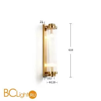Настенный светильник DeLight Collection wall lamp 88008W/L brass - Фото 4