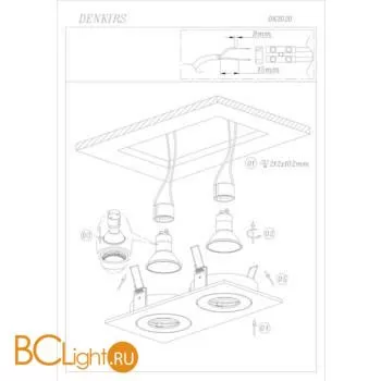 Встраиваемый светильник Denkirs DK2020-BK - Фото 1