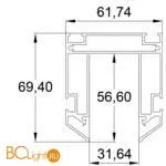 Закладной профиль SMART для натяжного потолка Denkirs TR3040-AL - Фото 4