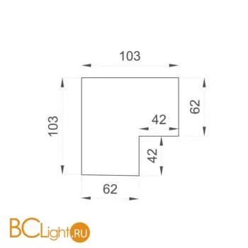 Угол профиля SMART для натяжного потолка Denkirs TR3041-AL - Фото 0