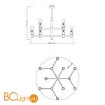 Люстра Divinare Barolo 2654/17 LM-12 - Схема