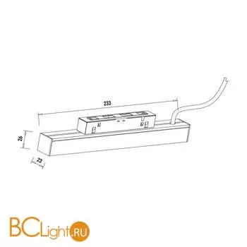 Блок питания L8HF устанавливаемый в шинопровод LEDEight Driver 100W SPACE-Track system DC 48В 100В, 2A - Фото 0