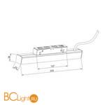 Блок питания L8HF устанавливаемый в шинопровод, DC 48В 100В, 2A, L300xW22xH43 мм, белый LEDEight Driver 100W SPACE-Track system W - Схема