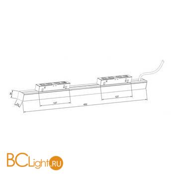 Блок питания L8HF устанавливаемый в шинопровод, DC 48В 200В, 4A, L415xW23xH43 мм, черный LEDEight Driver 200W SPACE-Track system - Схема