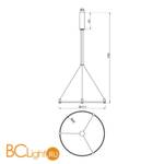 Основание для модульных светодиодных светильников Donolux Code 1.2 DL20221D600 Black - Схема