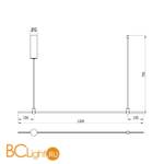 Основание для модульных светодиодных светильников Donolux Code 1.2 DL20222L1200B Black Bronze - Схема