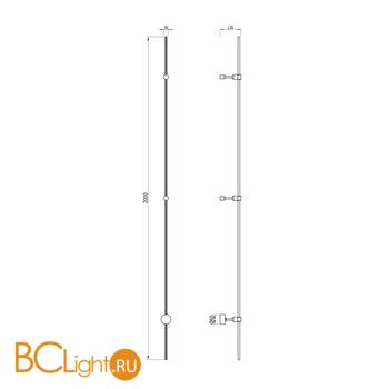 Основание для модульных светодиодных светильников Donolux Code 1.2 DL20223L2000 Base Black - Схема