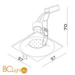 Встраиваемый спот (точечный светильник) Donolux DL18413/11WW-SQ Black - Схема