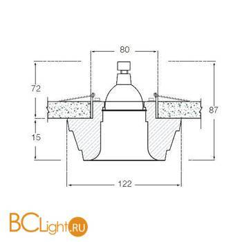 Встраиваемый светильник Donolux DL207G/1 - Схема