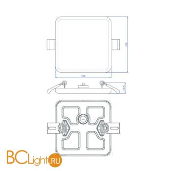Встраиваемый светильник Donolux Depo DL20091SQ8W1W IP44 - Схема