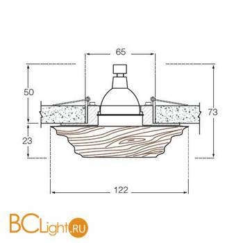 Встраиваемый светильник Donolux DL-003B-4 + N1505 - Схема