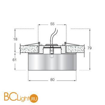 Встраиваемый светильник Donolux DL037C/Black - Схема
