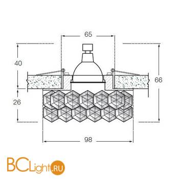 Встраиваемый светильник Donolux DL044CH/Clear - Схема