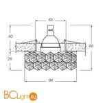 Встраиваемый светильник Donolux DL044CH/Clear - Схема