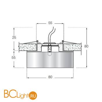 Встраиваемый светильник Donolux DL050CH/Glass - Схема