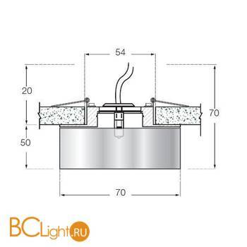 Встраиваемый светильник Donolux DL053CH/Crystal - Схема