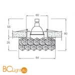 Встраиваемый светильник Donolux DL 061.02.1 crystal - Схема