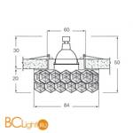 Встраиваемый светильник Donolux DL062.02.1/9 crystal - Схема