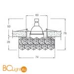 Встраиваемый светильник Donolux DL066.02.1 crystal - Схема