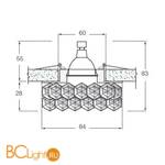 Встраиваемый светильник Donolux DL067.79.1 crystal - Схема