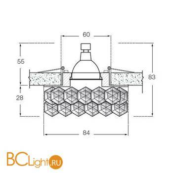 Встраиваемый светильник Donolux DL067.02.1 crystal - Схема