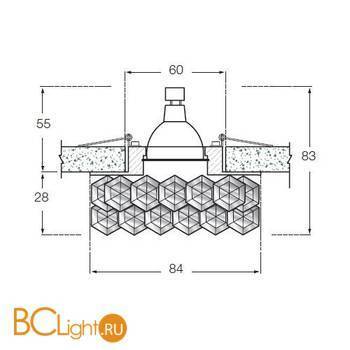 Встраиваемый светильник Donolux DL068.02.1 crystal - Схема