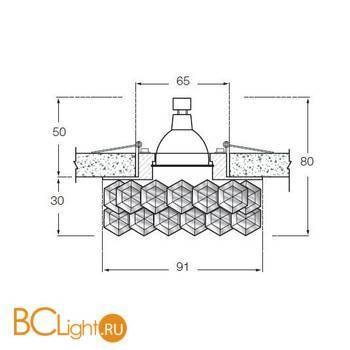 Встраиваемый светильник Donolux DL102/Gold-Asfour Crystal - Схема