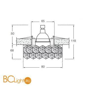 Встраиваемый светильник Donolux DL106/CH-Asfour Crystal - Схема