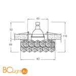 Встраиваемый светильник Donolux DL106/CH-Asfour Crystal - Схема