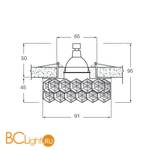 Встраиваемый светильник Donolux DL110/Gold-Asfour Crystal - Схема