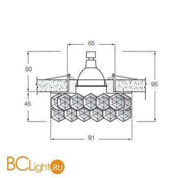 Встраиваемый светильник Donolux DL110/CH-Asfour Crystal - Схема