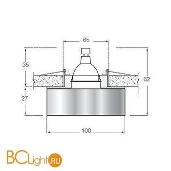 Встраиваемый светильник Donolux DL132CH/Shampagne gold - Схема