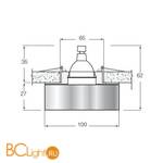 Встраиваемый светильник Donolux DL132CH/Shampagne gold - Схема