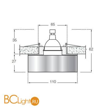 Встраиваемый светильник Donolux DL136G/Shampagne gold - Схема