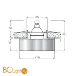 Встраиваемый светильник Donolux DL136CH/Shampagne gold - Схема