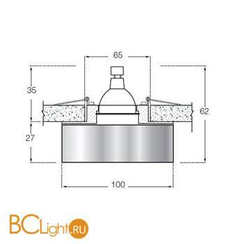Встраиваемый светильник Donolux DL138CH/White-Black - Схема