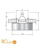 Встраиваемый светильник Donolux DL139CH/Grey - Схема