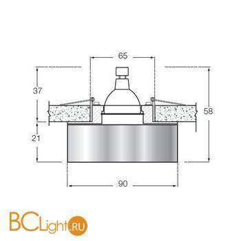 Встраиваемый светильник Donolux DL141CH/Grey - Схема