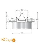 Встраиваемый светильник Donolux DL141CH/White - Схема