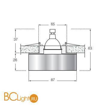 Встраиваемый светильник Donolux DL144CH/White - Схема
