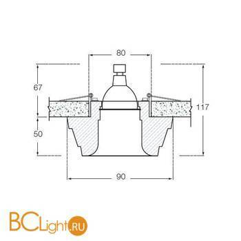 Встраиваемый светильник Donolux DL201G - Схема