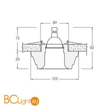 Встраиваемый светильник Donolux DL203G - Схема