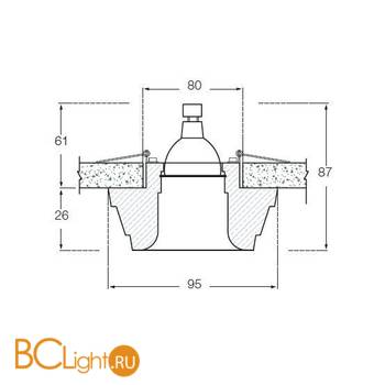 Встраиваемый светильник Donolux DL206G - Схема